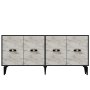 HANAH HOME Komoda Fly Anthracite Ephesus Marble - slika 3