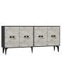 HANAH HOME Komoda Fly Anthracite Ephesus Marble - slika 4