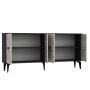 HANAH HOME Komoda Fly Anthracite Ephesus Marble - slika 5