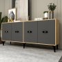HANAH HOME Komoda Fly Sapphire Oak Anthracite - slika 2