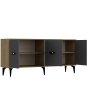 HANAH HOME Komoda Fly Sapphire Oak Anthracite - slika 5