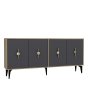 HANAH HOME Komoda Figora Sapphire Oak Anthracite - slika 4