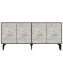 HANAH HOME Komoda Figora Anthracite Ephesus Marble - slika 3