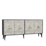 HANAH HOME Komoda Figora Anthracite Ephesus Marble - slika 4