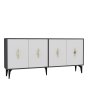 HANAH HOME Komoda Figora Anthracite White - slika 4