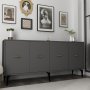 HANAH HOME Komoda Sinta Anthracite - slika 2