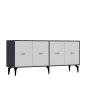 HANAH HOME Komoda Sinta Anthracite White - slika 4