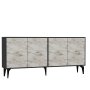 HANAH HOME Komoda Sinta Anthracite Ephesus Marble - slika 4