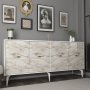 HANAH HOME Komoda Sinta White Ephesus Marble - slika 2
