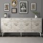 HANAH HOME Komoda Sinta White Ephesus Marble - slika 1