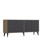 HANAH HOME Komoda Sinta Sapphire Oak Anthracite - slika 3