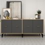 HANAH HOME Komoda Sinta Sapphire Oak Anthracite - slika 1