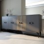 HANAH HOME Komoda Cherry Anthracite Walnut - slika 2