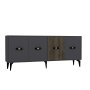 HANAH HOME Komoda Cherry Anthracite Walnut - slika 4