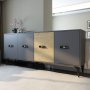 HANAH HOME Komoda Cherry Anthracite Sapphire Oak - slika 2
