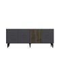 HANAH HOME Komoda Verry Anthracite Walnut - slika 3