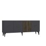 HANAH HOME Komoda Verry Anthracite Walnut - slika 4