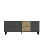 HANAH HOME Komoda Verry Anthracite Sapphire Oak - slika 3