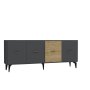 HANAH HOME Komoda Verry Anthracite Sapphire Oak - slika 4