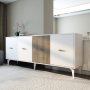 HANAH HOME Komoda Verry White Walnut - slika 2