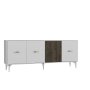 HANAH HOME Komoda Verry White Walnut - slika 4