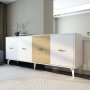 HANAH HOME Komoda Verry White Sapphire Oak - slika 2