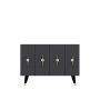 HANAH HOME Komoda Quart Ramada Gold Anthracite - slika 3