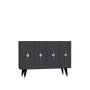 HANAH HOME Komoda Quart Ramada Gold Anthracite - slika 4