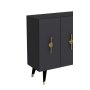 HANAH HOME Komoda Quart Ramada Gold Anthracite - slika 5