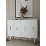 HANAH HOME Komoda Quart Ramada Gold White - slika 2