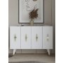 HANAH HOME Komoda Quart Ramada Gold White - slika 1