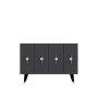 HANAH HOME Komoda Quart Ramada Silver Anthracite - slika 3