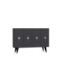 HANAH HOME Komoda Quart Ramada Silver Anthracite - slika 4