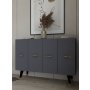 HANAH HOME Komoda Quart Salkım Gold Anthracite - slika 2