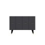 HANAH HOME Komoda Quart Salkım Gold Anthracite - slika 3