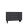 HANAH HOME Komoda Quart Salkım Gold Anthracite - slika 4