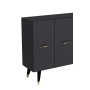 HANAH HOME Komoda Quart Salkım Gold Anthracite - slika 5