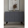 HANAH HOME Komoda Quart Salkım Gold Anthracite - slika 1