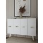HANAH HOME Komoda Quart Salkım Gold White - slika 2