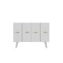 HANAH HOME Komoda Quart Salkım Gold White - slika 3