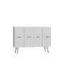 HANAH HOME Komoda Quart Salkım Gold White - slika 4