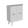 HANAH HOME Komoda Quart Salkım Gold White - slika 5