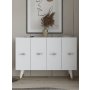 HANAH HOME Komoda Quart Salkım Gold White - slika 1