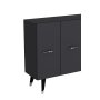HANAH HOME Komoda Quart Salkım Silver Anthracite - slika 5