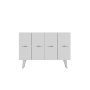 HANAH HOME Komoda Quart Salkım Silver White - slika 3