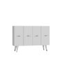 HANAH HOME Komoda Quart Salkım Silver White - slika 4