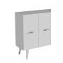 HANAH HOME Komoda Quart Salkım Silver White - slika 5