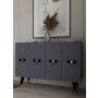 HANAH HOME Komoda Quart V Gold Anthracite - slika 2