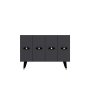 HANAH HOME Komoda Quart V Gold Anthracite - slika 3