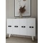 HANAH HOME Komoda Quart V Gold White - slika 2